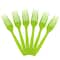 JAM Paper Lime Green Premium Plastic Forks, 100ct.